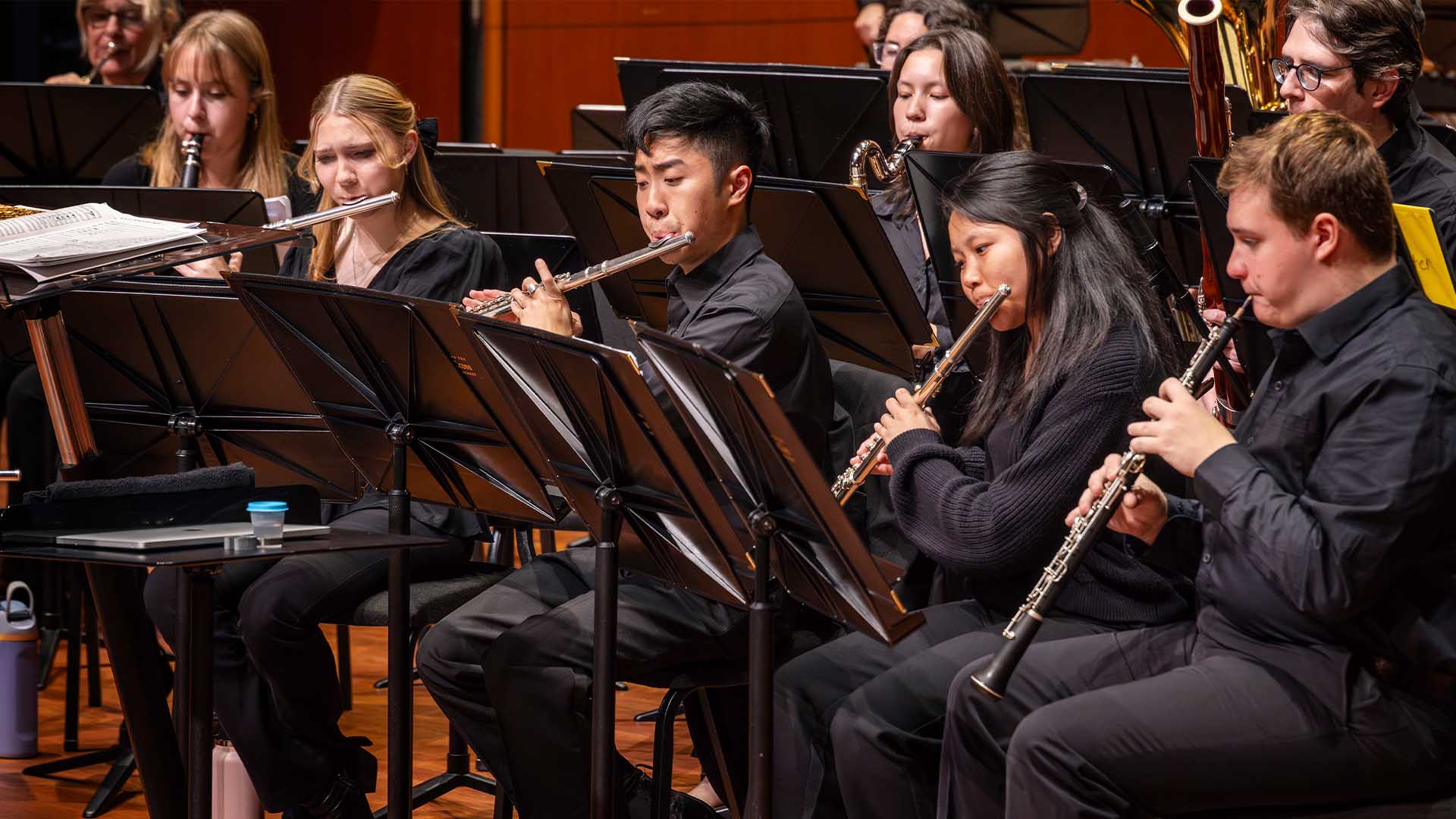 holy cross wind ensemble in performance