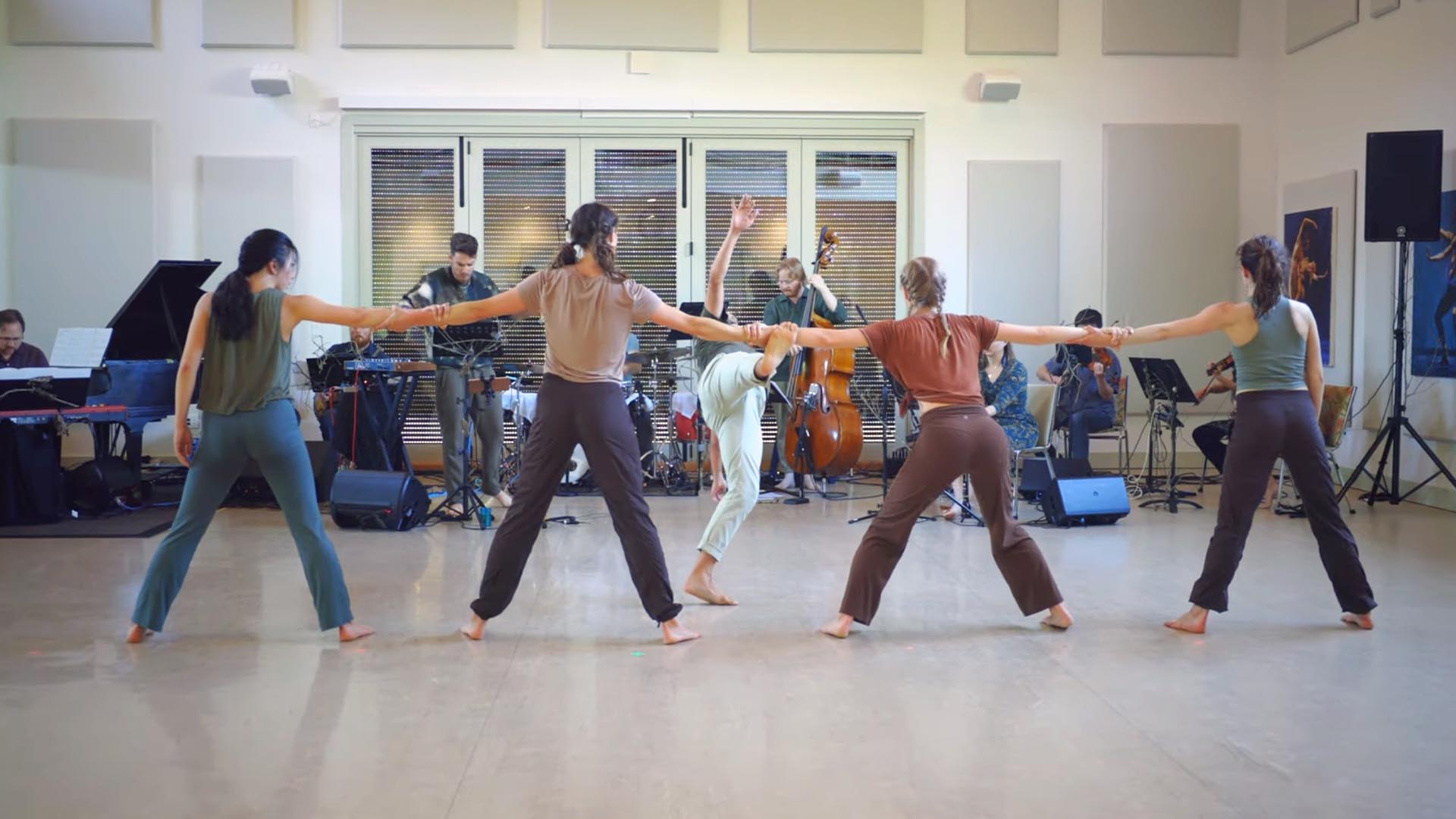 dancers and musicians from the From The Ashes program