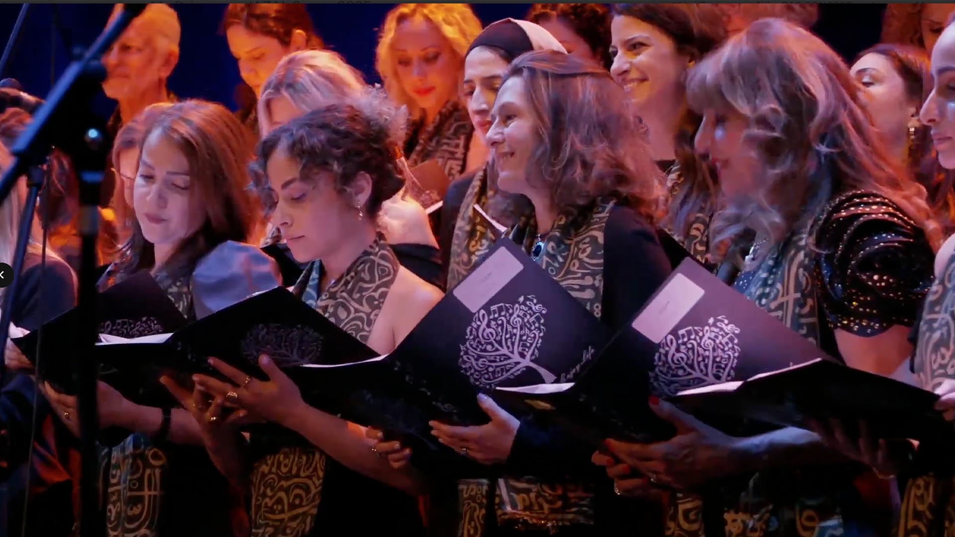 members of the center for arabic culture jazal choir