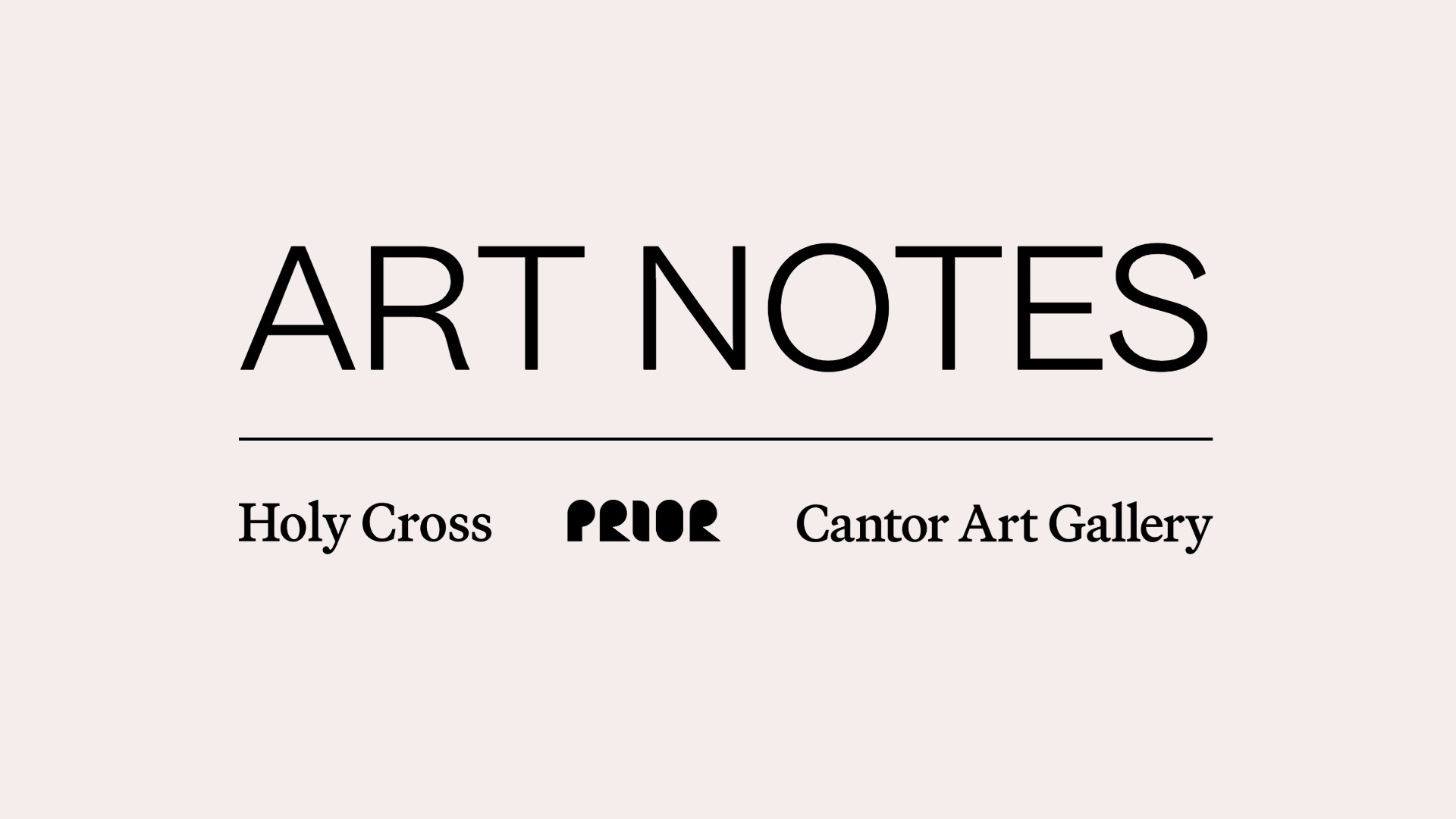 Art Notes at Holy Cross