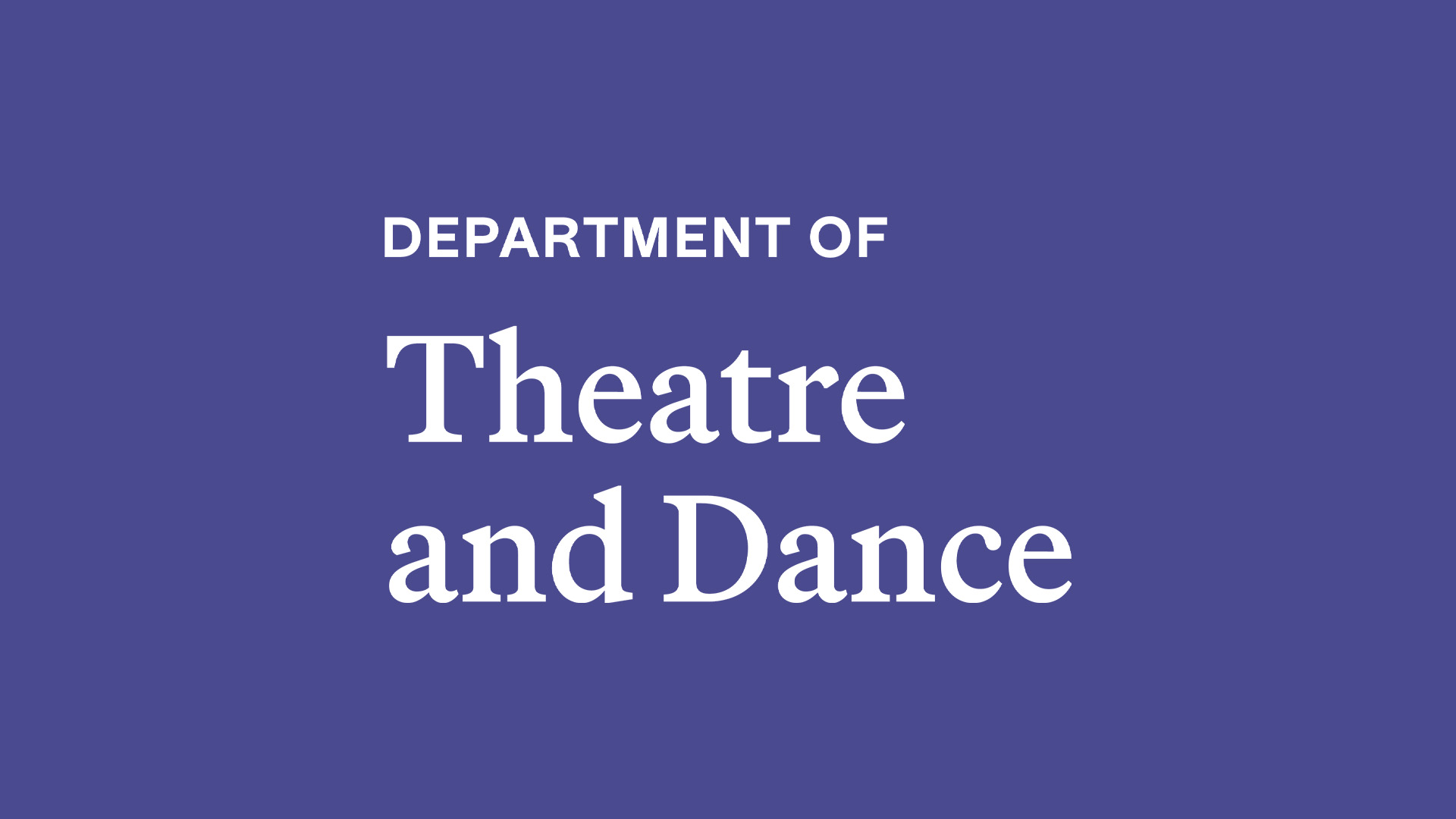 Holy Cross Department of Theatre & Dance